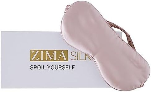 ZIMASILK 100% 22 Momme Pure Mulberry Silk Sleep Mask,Filled with 100% Mulberry Silk,Silk Wrapping Strap- Super Soft & Comfortable Sleep Eye Mask for Sleeping (Pink)