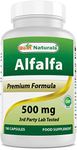 Best Naturals Alfalfa Green Super Food 500 mg 180 Capsules (180 Count (Pack of 1))