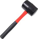 32oz Solid Rubber Mallet Hammer with Soft Grip for Slabs, Bricklaying, DIY Jobs, Tent Pegs,Camping Paving Racking Laying Tiles Construction