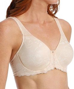 Lilyette by Bali Women's Beautiful Support Lace Minimizer, Champaign Shimmer/Ivory, 34D