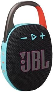 JBL Clip 5, Ultra-Portable JBL Pro Sound, Up to 12 Hours of Playtime Plus 3 Hours with Playtime Boost, Waterproof and dustproof, Multi-Speaker Connection by Auracast, Black Orange