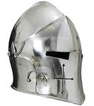 Queen Armour Medieval Barbuta Helmet Knights Templar Crusader Armour Helmet Roman Spartan Silver Viking Helmet Knight Helmet Spartan Helmet Medieval Armor Cosplay Helmet Medieval Helmet Crusader,