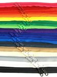 18 Pieces 30 Inches Double Slide Zipper YKK #4.5 Coil with Two Long Pull Head to Head Closed Ended on Both Sides 18 Assorted Colors - Made in USA