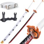 PZOEWUESR Rengoku Sword. Plastic Demon Slayer Sword,Rengoku Katana -41 inchfor Role-Playing and Collection.Anime Original Texture