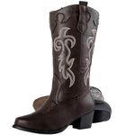 Canyon Trails Cowboy Boots for Women - Traditional Style Cowgirl Boots Comfortable Women Western Boots for Women & Teen Girls - Cowgirl Boots Women, Brown, 6