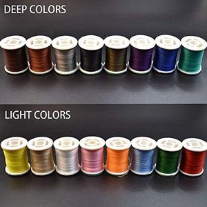 PHECDA PROFLY 12/16 Colors 3/0 6/0 Fly Tying Thread Series Fly Tying Materials (16 Colors 3/0 Thread)