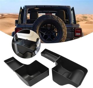 CKPEOR Organisateur de Plateau de Stockage de Coffre, boîte latérale arrière de Cargaison pour Jeep Wrangler JL JLU 2018-2021 2/4-Door, bac de Stockage de puits de Roue
