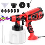 oluopa Paint Sprayer, 700W Electric Paint Sprayer with 6 Copper Nozzles and 3 Patterns, HVLP Spray Gun for Home Interior and Exterior, Furniture, Fences, House Painting, Walls,Furniture, Crafts