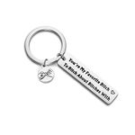 FEELMEM Best Friend Keychain Besties Gift You're My Favorite Bitch To Bitch About Bitches With Keychain Friendship Jewelry BFF Birthday Gift, Maid of Honor Gift, Sister Gift (silver, stainless-steel)