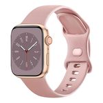 Tobfit Watch Strap Compatible with Apple Watch Series 8 7 6 5 4 3 2 1 SE 38 mm 42mm 40mm 44mm(Watch Not Included), Smartwatch band for Men Women, Strap for iWatch 8 7 6 5 4 3 2 1 (38mm, Rose Gold)