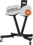 Lifepro Adjustable Dumbbell Stand for PowerFlow Pro & PowerFlow Max Adjustable Dumbbell Set - Adjustable Dumbbell Rack Stand with UPGRADED Metallic Caster of Wheels for Convenient & Safe Training