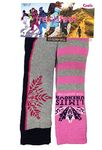 2 Pairs Girls Fresh Feel Thermal Ski Boot Socks Pink Stripe/Grey 4-6