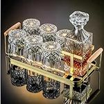 Crystal Whiskey Decanter Set with 6