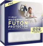 UltraBlock 100% Waterproof Mattress Protector, Luxuriously Soft and Comfortable, Fitted Fit for Full Size Futon Mattresses Up to 12" Thick, Breathable, Washable