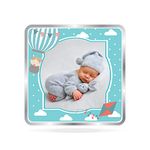 Precious Moments BIS Hallmarked Personalised New Born Baby Boy Silver Square Coin 20 Gram 999 Pure