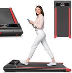 LIVIVOX Walking Pad,Max 2.5 HP Portable Under Desk Treadmill,265LBS Capacity Installation-Free Treadmills for Home & Office Small,Remote Control LED Display (Black)