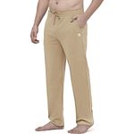 HMIYA Men's Jogging Bottoms, Cotton Sweatpants, Long Breathable Sports Trousers, Yoga Trousers, Classic Training Trousers with Pockets, khaki, 4XL