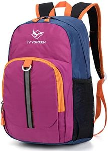 IVYGREEN Little Kids Hiking Backpack, Toddler Backpack for Boys or Girls, Ideal for a Day Outdoor Adventures, Purple, Kids - Medium, Travel Backpacks