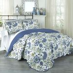 Waverly Traditions By 15219BEDDF/QPOR Maldives 90-Inch by 90-Inch 3-Piece Full/Queen Quilt Collection, Porcelain