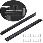 6 Pairs 16 inch Black Drawer Slides Full Extension Side Mount Ball Bearing 3-Section Drawer Slide Set