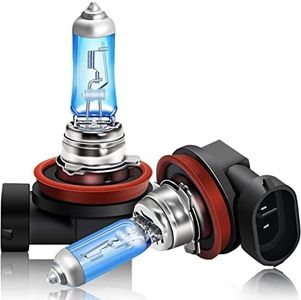 DZG- H11 Ampoules halogènes 12V 55W Lampes phares 5000K Blanc chaud Lumière de brume Ampoule DRL, 2 Pièces