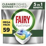 Fairy Platinum All-In-1 Dishwasher Tablets Bulk, 120 Tablets (24 x 5), Original, With Anti-Dull Technology & Rinse Aid Action, Fairy Dishwasher Tablets