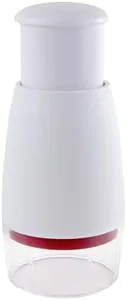 Zyliss Zick Zick Classic Food Chopper - Onion, Tomato and Vegetable Cutter - Stainless Steel Kitchen Accessories - Manual Food & Veggie Chopper with Container - Dishwasher Safe Food Dicer - White, 9"