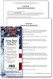 Living Trust - Advance Health Care Directive Legal Forms Kit - USA -