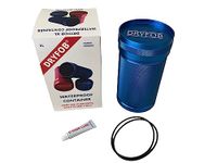 DRYFOB-XL Waterproof PLB Container, Case, Holder - for Scuba Diving and Watersports. Rugged Aluminum. Rated to 330ft(100m) (BLUE-XL, XL)