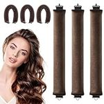 Hair Curlers No Heat, Overnight Blowout, Heatless Hair Curler for All Hairs Types, Soft Heatless Curlers Headband for Sleeping, Hair Rollers Hair Styling Tools for Women Girls (Brown)