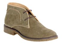 tZaro Pure Leather Olive Color Desert Boots - SAHA3210SUDOLV