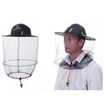 2 Packs Bee Beekeeping Veil Hat Mosquito Head Net Beekeeper Netting Hat Bug Insect Gnats Cap