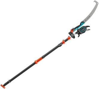Gardena StarCut Pro L Set, Telescopic Pruning Lopper with Saw and Adapter, Bypass Cut, Adjustable Length from 175 cm to 400 cm, 12x Cutting Power, 32 mm Cutting Diameter (12082-20)