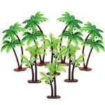hatisan 18Pcs Coconut Palm Model Trees/Cake Topper - Charming Cupcake Topper Scenery Model Scenery Model for Cake Decorations or Building Model Landscape