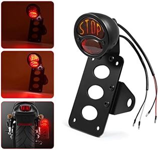 Amazicha Motorcycle 3/4" Axle Hole Side Mount License Plate Bracket LED Brake Tail Light Compatible for Harley Davidson Sporster Bobber Chopper cafe
