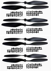 QWinOut 10x4.5 1045 1045R CW CCW Propeller Plastic Props Black Compatible for DJI F450 500 F550 FPV Multi-Copter RC Quadcopter Drone (4 Pairs)