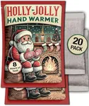 Holly Jolly Hand Warmers - 8 Hours of Heat - 20 Pack (10 Pairs) - Holiday Christmas Party Favors for Holiday Parties - 2024 Bulk Stocking Stuffers for Adults Kids - Keeps Hands Hot Disposable