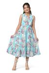 Fashion Dream Girl's Printed Calf Length Dress|Frocks|Girls Dress Casual Dress|Kids Girls Dress|Printed Dress(FDGFRK00414 SGN 28_Sea Green_7-8Yrs)