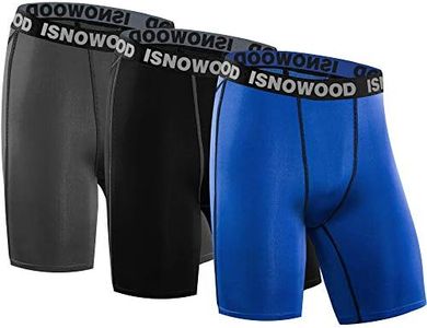 isnowood Compression Shorts Men Underwear Spandex Running Shorts Workout Athletic