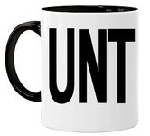 Acen "Rude Black RI'm Handle with Slogan I'm a on The Other Side" Ceramic Mug, White, 11 oz