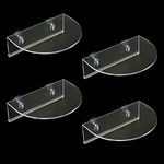 SPARKFIRE 4 Pack Ledge Suction Cup Window Shelf, 7.75 Inch Ledge Shelf for Indoor Plants Garden, Seed Starter, Figurines on Window