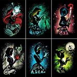 KEYRANKE 6 Pack Disney Diamond Art Kits Adults, Diamond Painting Disney Kits Disney, Cross Stitch Full Drill Shiny Diamond Embroidery Pictures Arts Craft for Home Wall Decor Gift 12X16inch