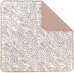 Toddlekind Portable Baby Mat – Organic Cotton 47" x 47" Reversible Indoor/Outdoor Playmat for Babies, Toddlers, Picnics, Patio, and Garden Use 0m+ Tan (Taupe)