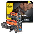 Dogtra 1902S HANDSFREE-Plus 2-Dog Remote Dog Training E-Collar with Expandable HANDSFREE Square for Discreet Control Ergonomic Rechargeable 3/4-Mile Range Waterproof High-Output