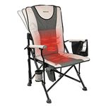 REALEAD Heated Camping Chair - Fully Padded Heated Camp Chairs for Outdoor Sports - Heavy Duty Folding Chairs Supports 400 lbs - Perfect for Outside Sport Events, Concert, Battery NOT Included