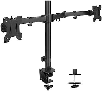 VIVO Dual Monitor Desk Mount, Heavy Duty Fully Adjustable Stand, Fits 2 LCD LED Screens up to 32 inches, Black, STAND-V032
