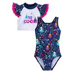 Disney Frozen Swimsuit and Rash Guard Set for Girls- Size 2