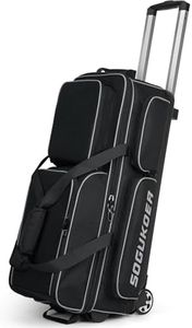 SOGUKOER 3 Ball Bowling Bags with Wheels, Premium Bowling Bags 3 Ball Roller - 900D Reinforced Oxford, Bowling Ball Bag with Large Separate Shoe Compartment & Accessory Pocket