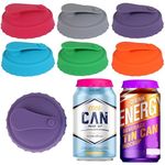 6Pcs Soda Can Cover Lids, Silicone Can Lid Can Protector, Reusable Can Toppers Can Top for Soda Coke Pop Beer Energy Drink Juice Beverage, Soda Can Lids for 2.1In Standard Cans Top