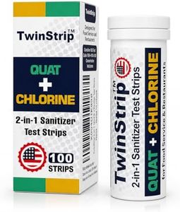 TwinStrip 2-in-1 Quat & Chlorine Sanitizer Test Strips, 100 Count